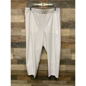 Chico's Zenergy Women's Cargo Crop Pants White Size 12 Casual Spring Summer NWT